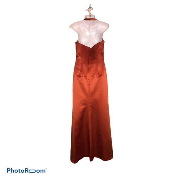 DaVinci burnt orange halter dress NWT - Picture 4 of 5